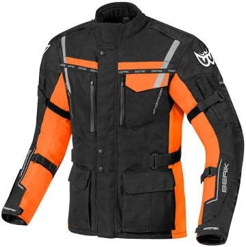 Berik Torino Waterproof Motosiklet Mont Siyah/Turuncu