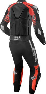 Berik XR-Ace İki Parça Deri Tulum Siyah/Gri/Kırmızı