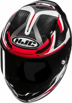HJC RPHA 12 Karbon Xentra Kapalı Kask Siyah-Beyaz-Kırmızı