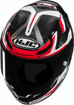 HJC RPHA 12 Karbon Xentra Kapalı Kask Siyah-Beyaz-Kırmızı