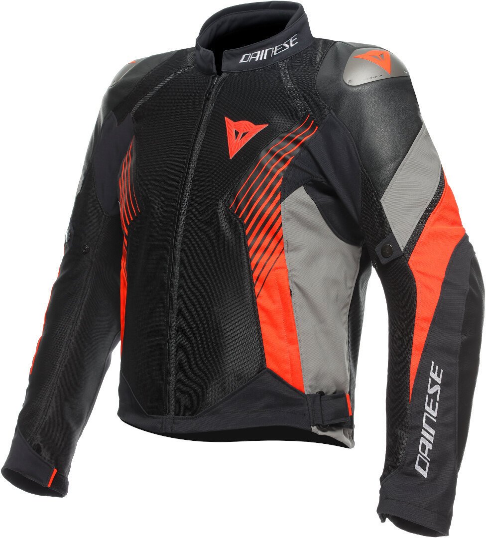 Dainese Super Rider 2 Absoluteshell Motosiklet Tekstil Ceket Siyah-Kırmızı