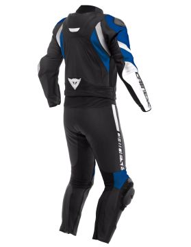 Dainese Avro 4 2 Parça Motosiklet Deri Tulum Siyah-Beyaz-Mavi