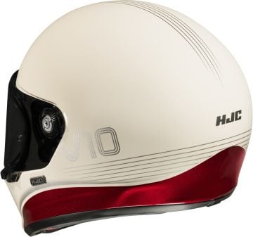 Hjc V10 Tami Retro Kapalı Kask Krem/Kırmızı
