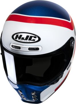 HJC V10 Grape Retro Kapalı Kask Beyaz/Mavi/Kırmızı