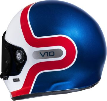 HJC V10 Grape Retro Kapalı Kask Beyaz/Mavi/Kırmızı