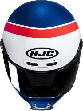 HJC V10 Grape Retro Kapalı Kask Beyaz/Mavi/Kırmızı