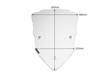 WRS Tur Tipi Ön Cam Şeffaf Ducati Multistrada V2 / S 2022-2024