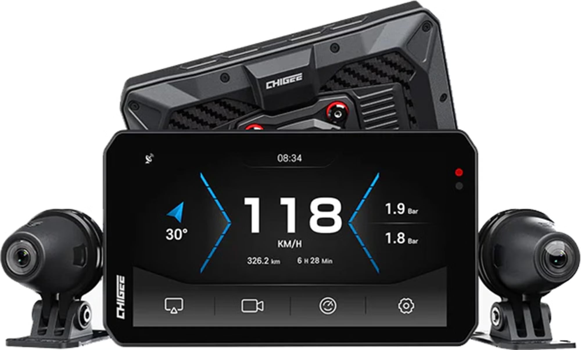 CHIGEE AIO-5 EVO CarPlay Android Auto ve Çift Kameralı Ekran