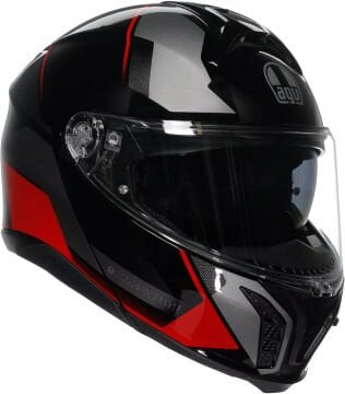 AGV Tourmodular Perception Kapalı Kask Siyah-Kırmızı