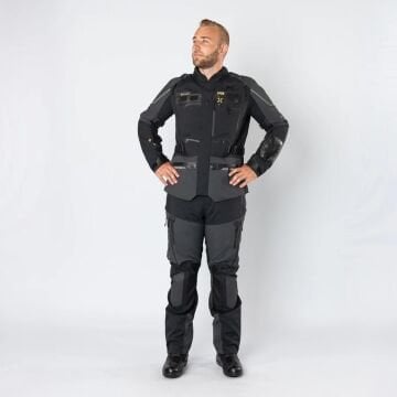 IXS Venture-Gore Tex Motosiklet Tekstil Mont Gri-Yeşil