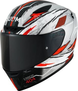 Suomy Track-1 404 Kask Gümüş/Kırmızı