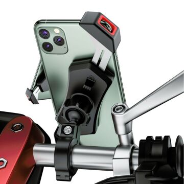 Nukrotech MLS Gidon ve Ayna Bağlantılı Motosiklet Telefon Tutucu