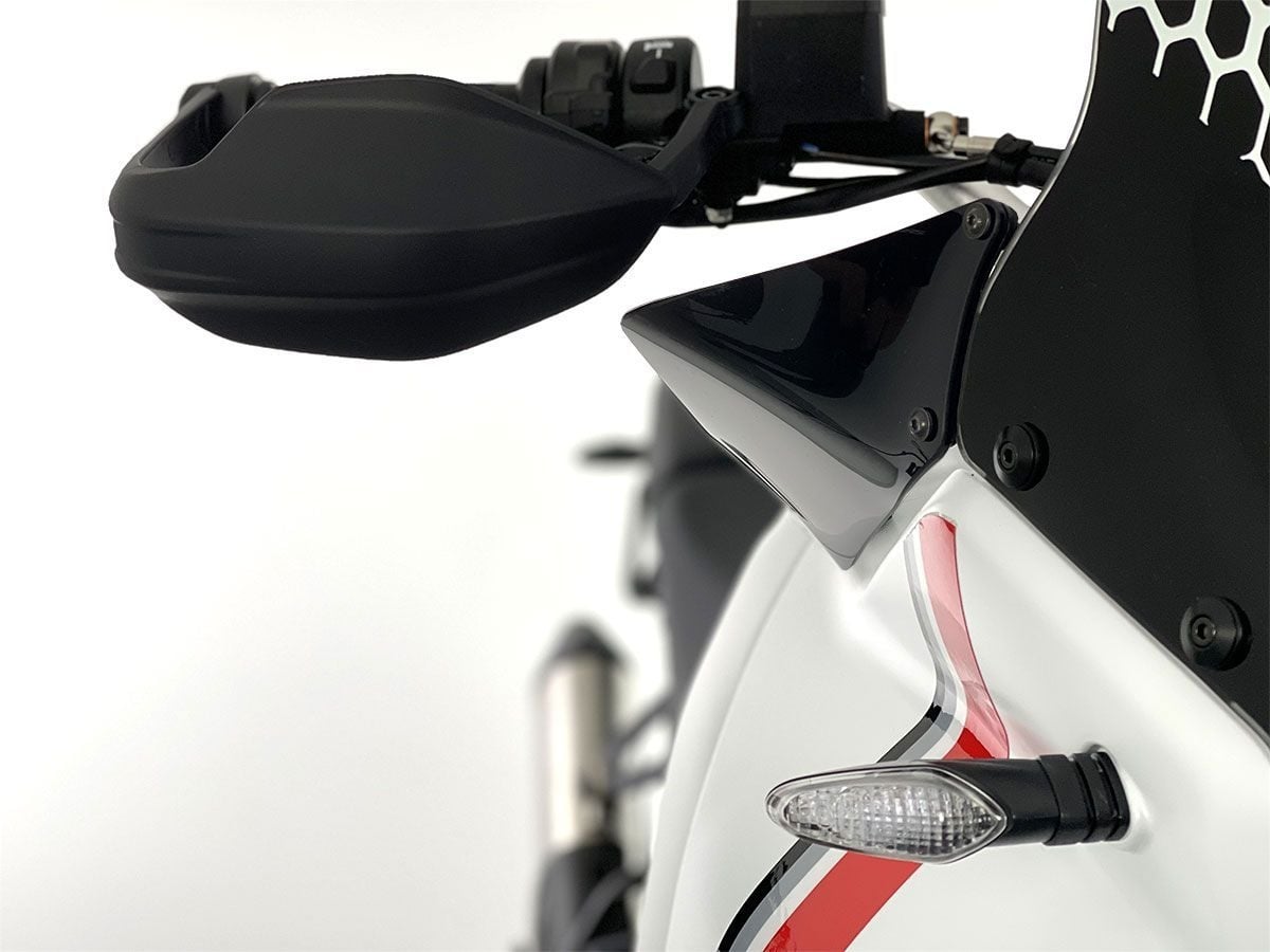 WRS Çift Side Air Deflektör Gloss Siyah Ducati Desert X / Rally / Discovery 2022-2025