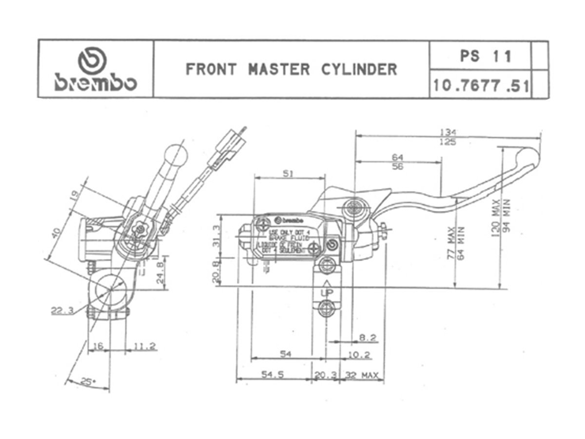 Brembo Aksiyel Ön PS 11 Fren Pompası 10767751