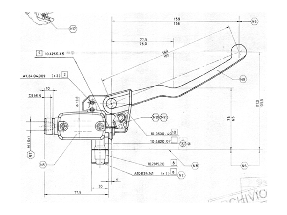 Brembo Aksiyel Ön PS 13 Fren Pompası 10462073