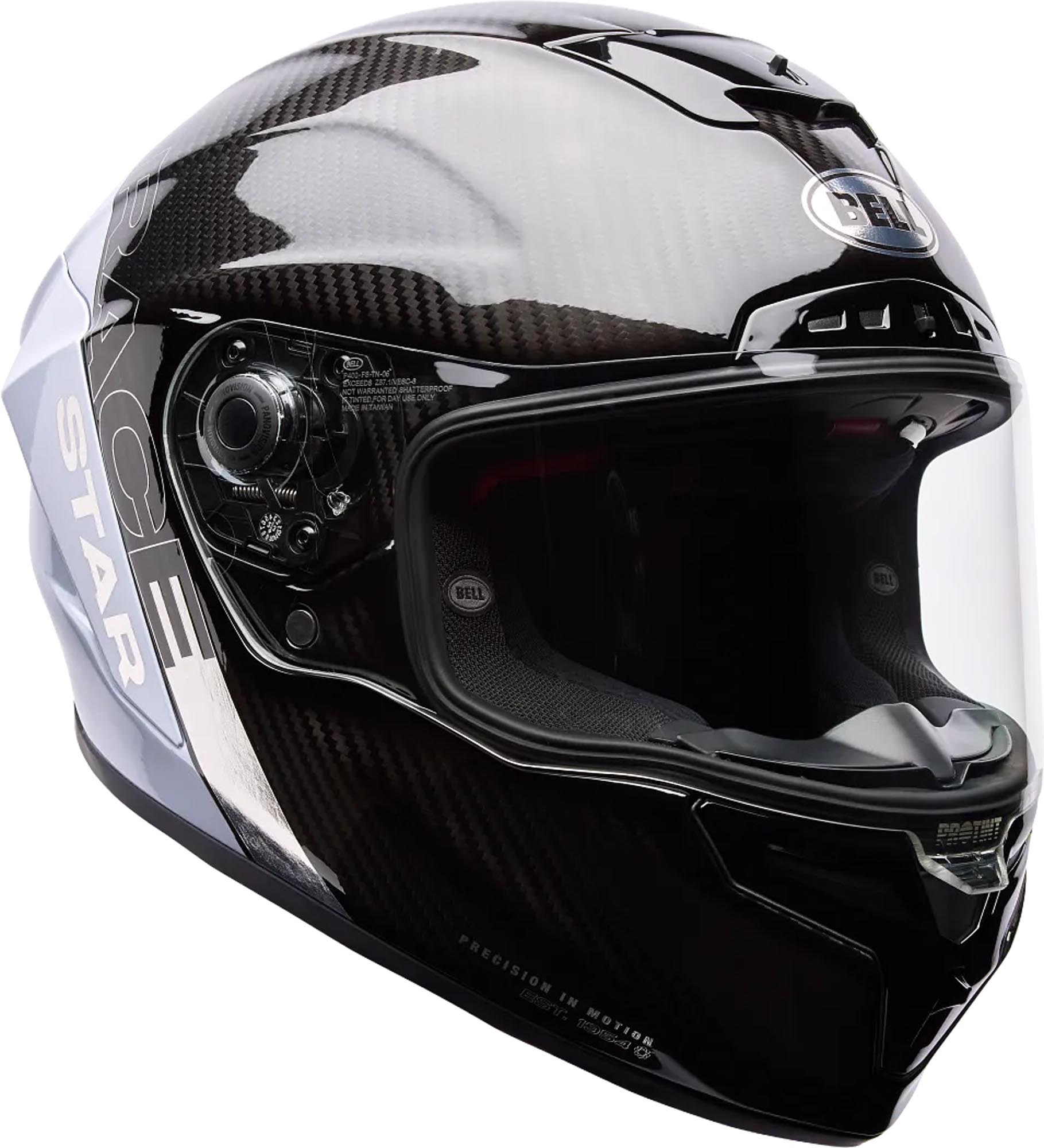 Bell Race Star DLX Flex Strike Karbon Kapalı Kask Gümüş