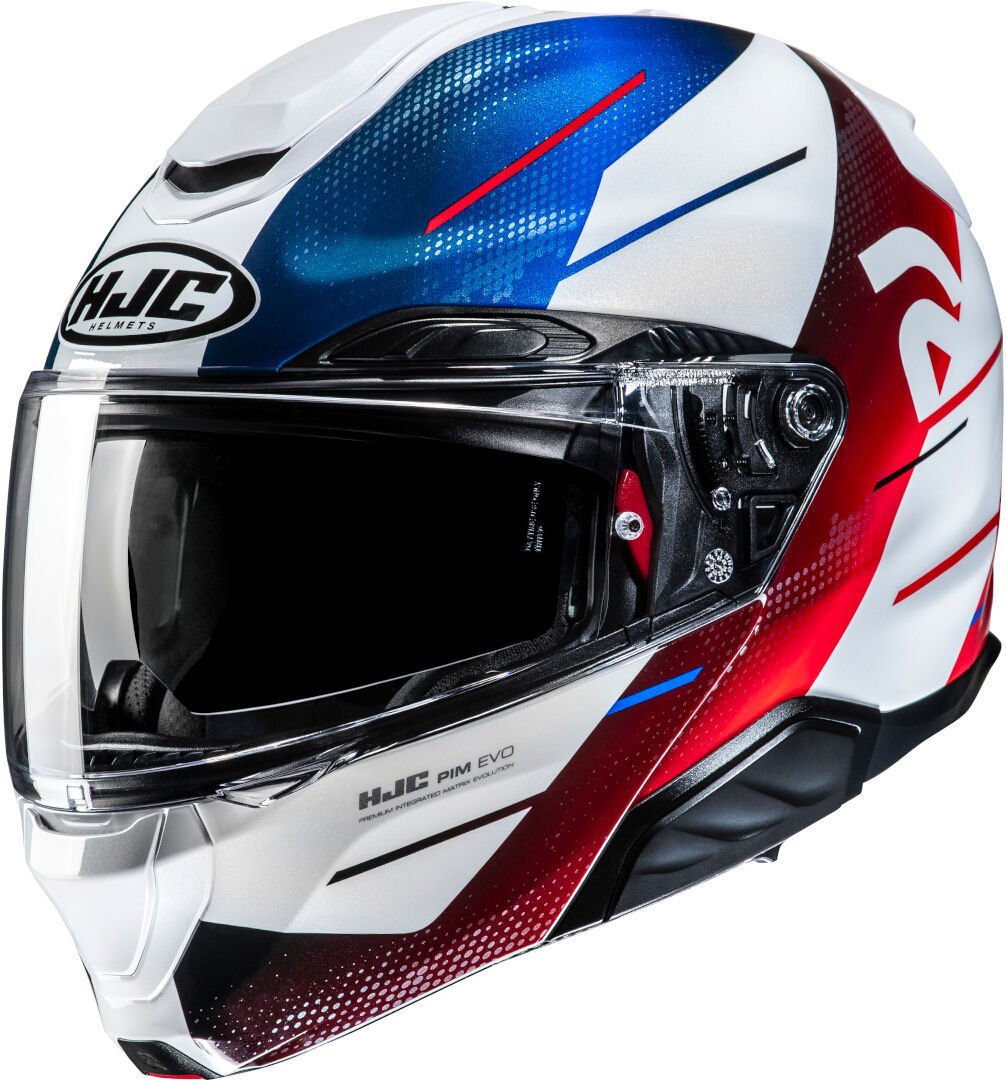 HJC RPHA 91 Blat Çene Açılır Kask Beyaz-Mavi-Kırmızı