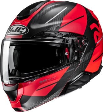 HJC RPHA 91 Blat Çene Açılır Kask Siyah-Kırmızı