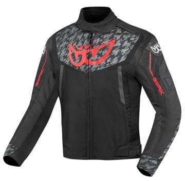 Berik Camo Street Waterproof Motosiklet Mont Siyah/Kırmızı