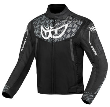 Berik Camo Street Waterproof Motosiklet Mont Siyah/Beyaz