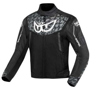 Berik Camo Street Waterproof Motosiklet Mont Siyah/Beyaz