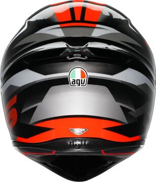 AGV K-1 S Fastlap Kapalı Kask Siyah-Gri-Kırmızı