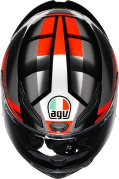 AGV K-1 S Fastlap Kapalı Kask Siyah-Gri-Kırmızı
