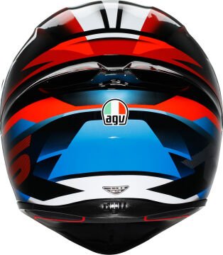 AGV K-1 S Fastlap Kapalı Kask Siyah-Kırmızı-Mavi