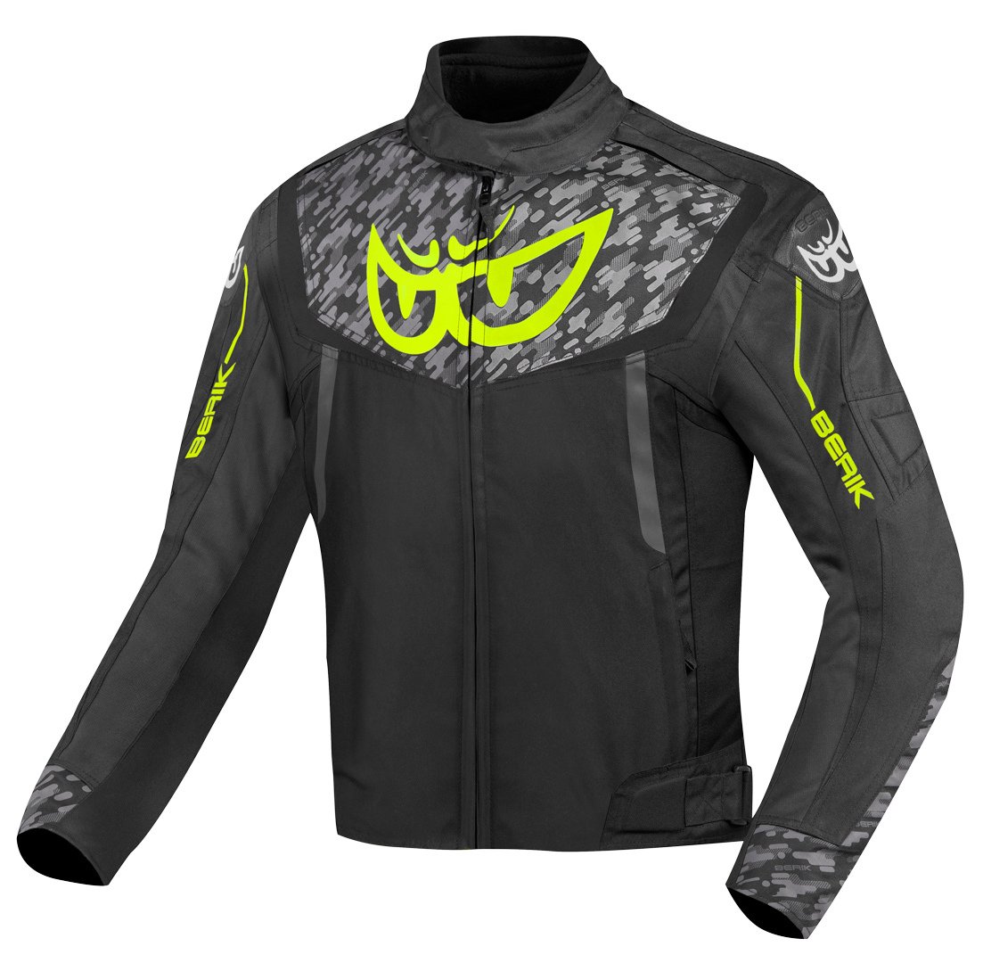 Berik Camo Street Waterproof Motosiklet Mont Siyah/Sarı