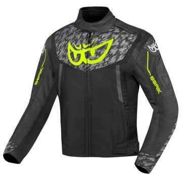 Berik Camo Street Waterproof Motosiklet Mont Siyah/Sarı