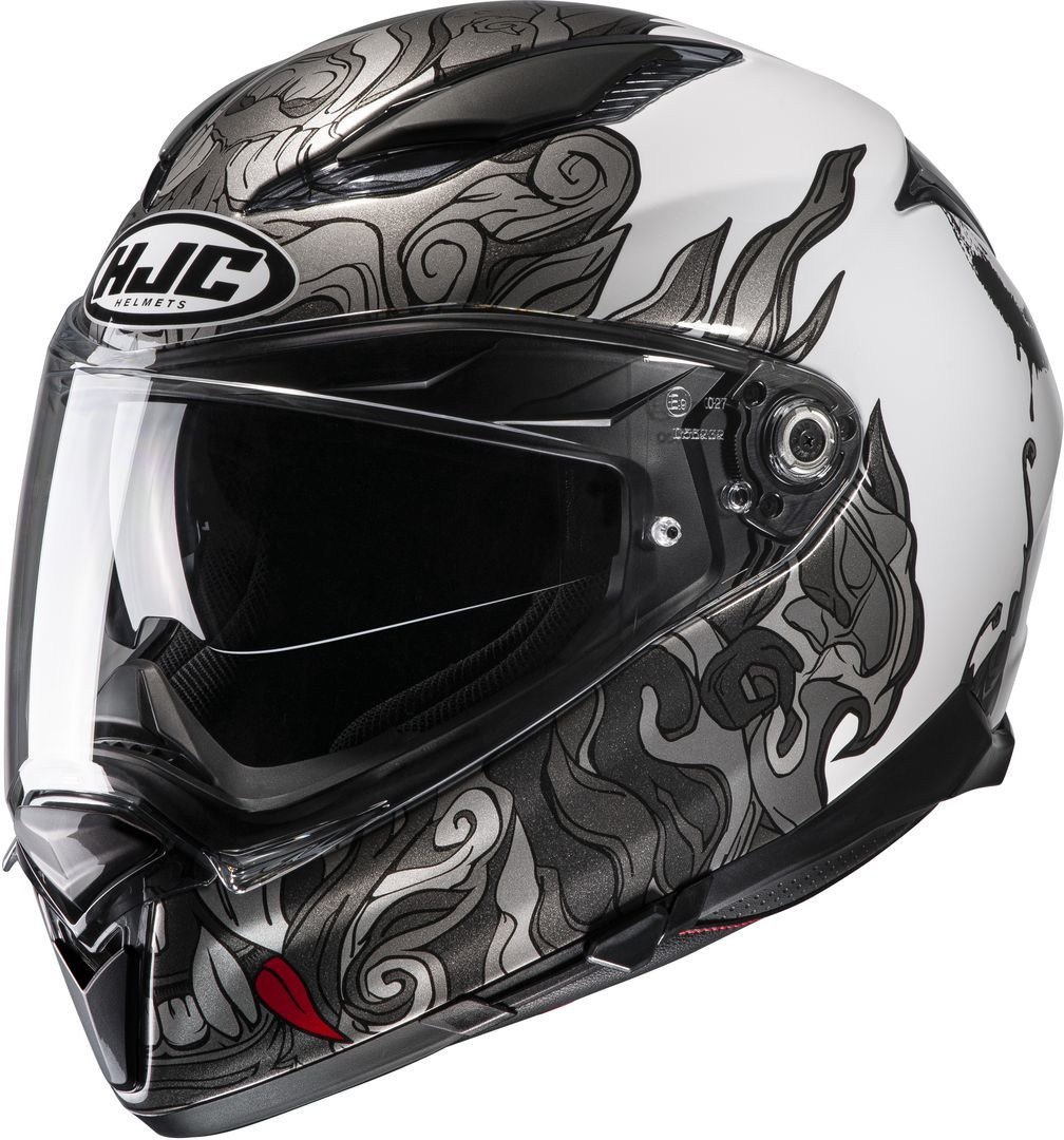 HJC F70 Kapalı Kask Spector Beyaz-Gri