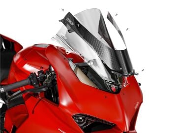 WRS CarbonSkin Ön Cam Kaplaması Carbon Plain Parlak Ducati Panigale V2 2020-2024 / Panigale V4 / S 2018-2019