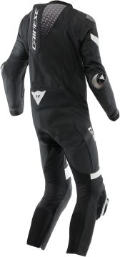 Dainese Laguna Seca 6 Tek Parça Motosiklet Deri Tulum Siyah-Beyaz