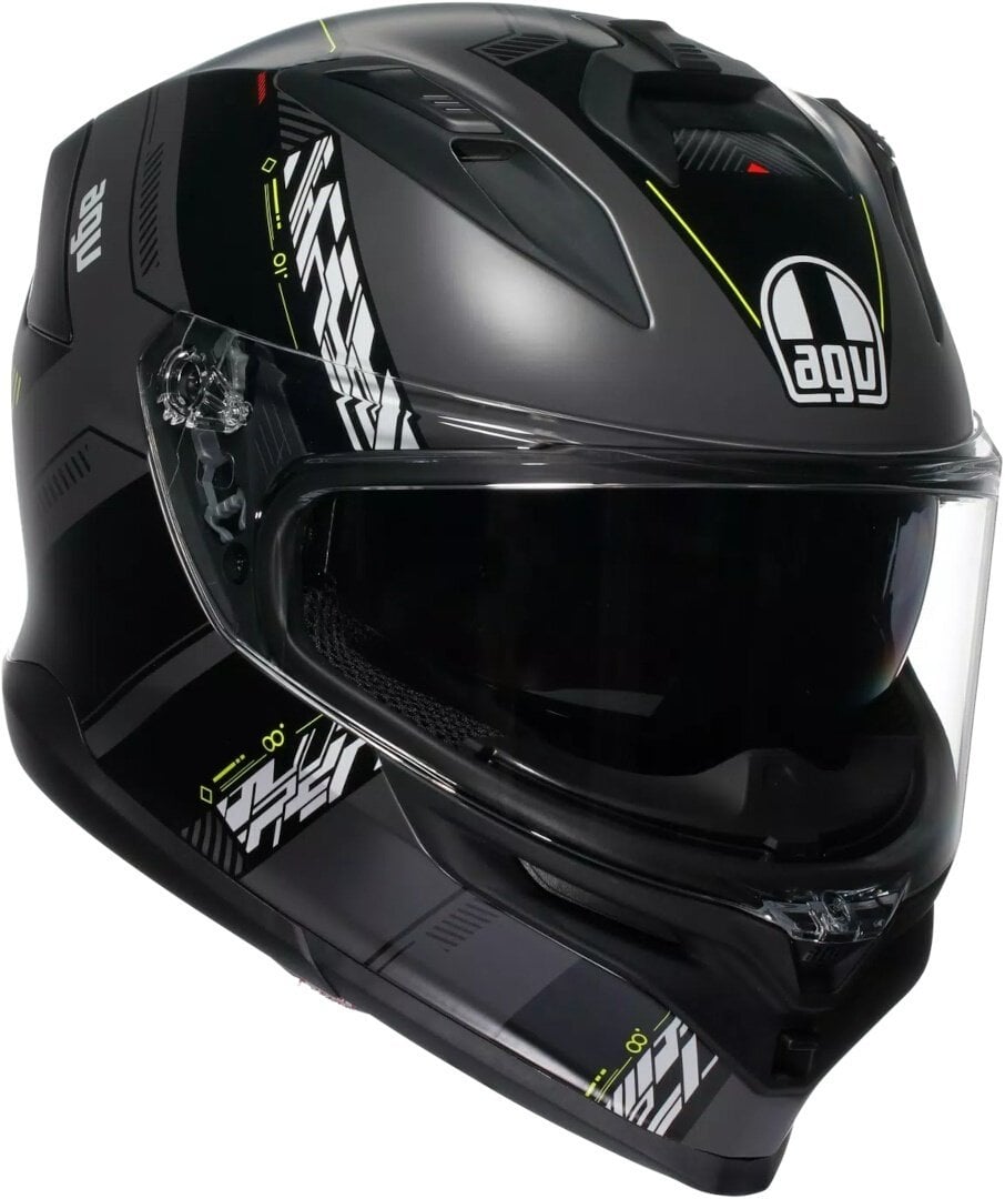 AGV K7 Kyber Kapalı Kask Mat Siyah-Sarı