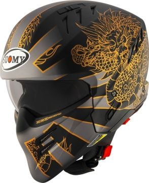 Suomy Armor Dragon Kask Koyu Mat Gri