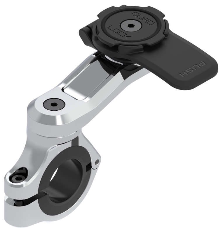 Quad Lock Pro Motosiklet Telefon Tutucu Krom Gidona Bağlantı