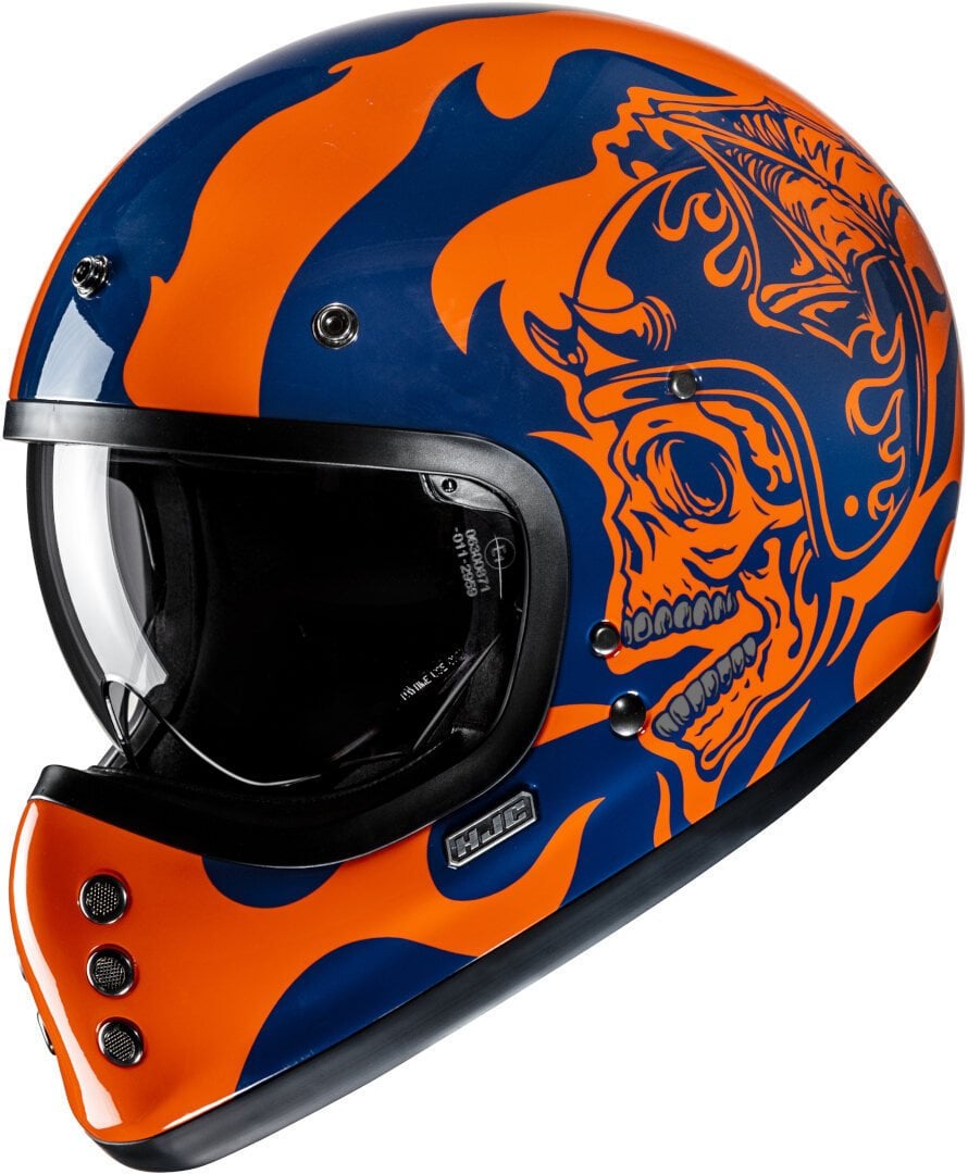 HJC V60 Flame Kapalı Kask Turuncu
