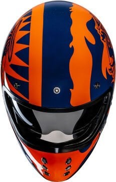 HJC V60 Flame Kapalı Kask Turuncu