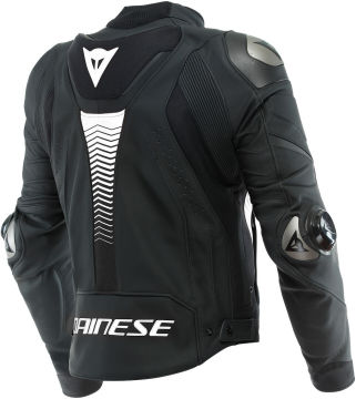 Dainese Super Speed ​​4 Motosiklet Deri Ceket Siyah-Beyaz