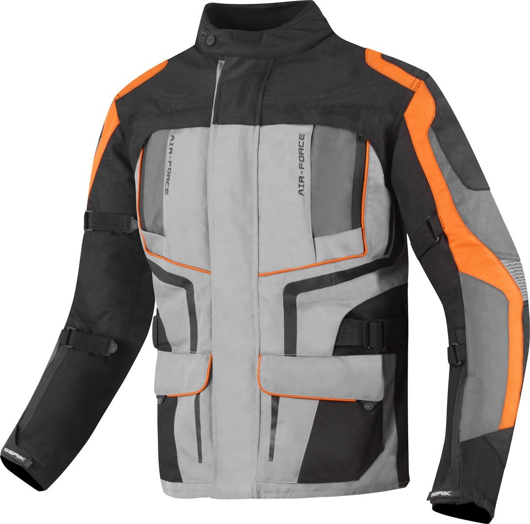 Berik Safari Waterproof 3in1 Motosiklet Mont Siyah/Gri/Turuncu